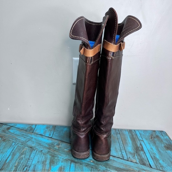 Frye Paige Cuff Leather Riding Boots Size 7 Western - Picture 4 of 15